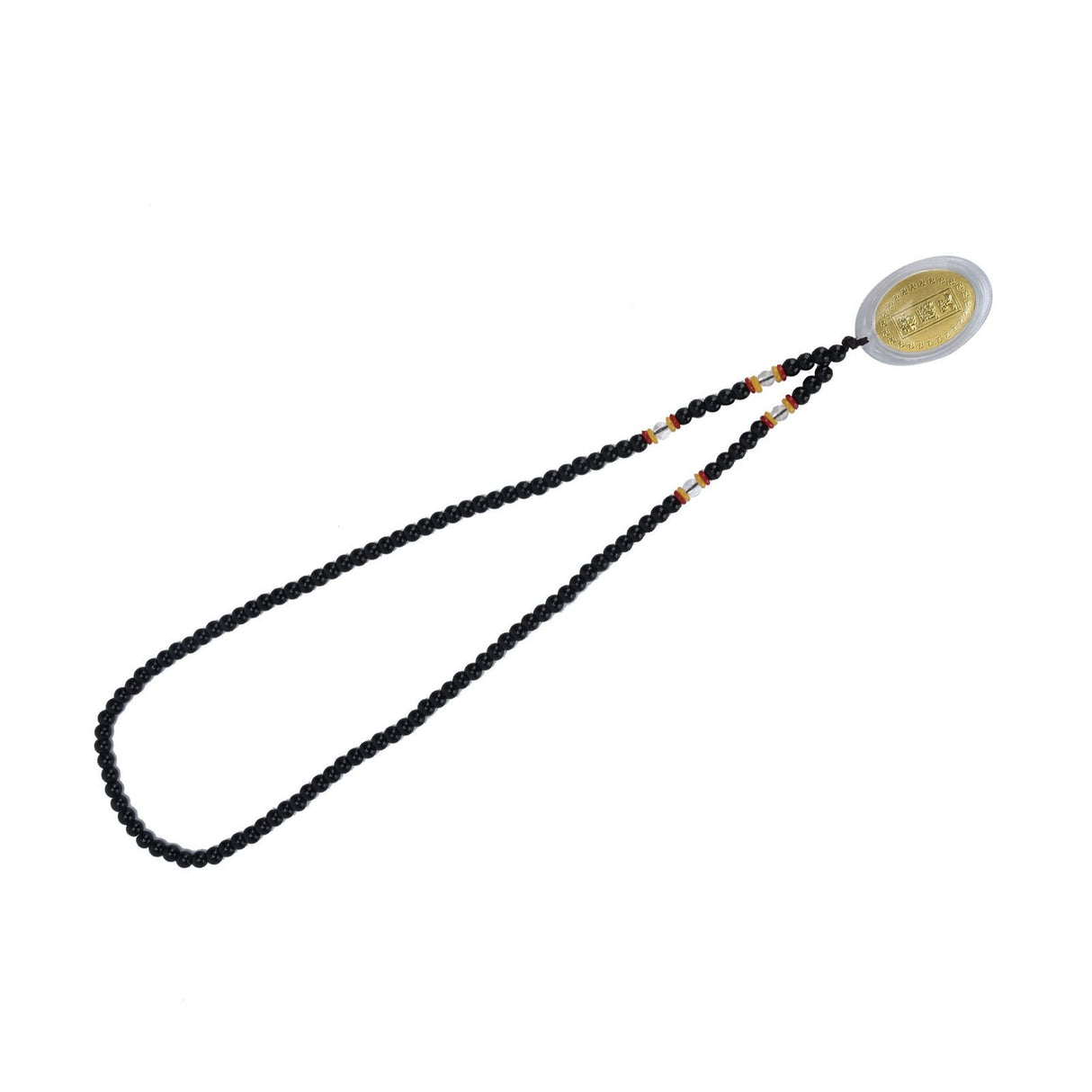 5Pcs Amulet Pendant Multi Purpose Exquisite Workmanship Simple Stylish Appearance Safe Healthy Car Pendant for DecorBlack Beads Red Yellow Transparent Beads