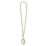 5Pcs Amulet Pendant Multi Purpose Exquisite Workmanship Simple Stylish Appearance Safe Healthy Car Pendant for DecorEmerald Green Big Bead Small Gold Bead
