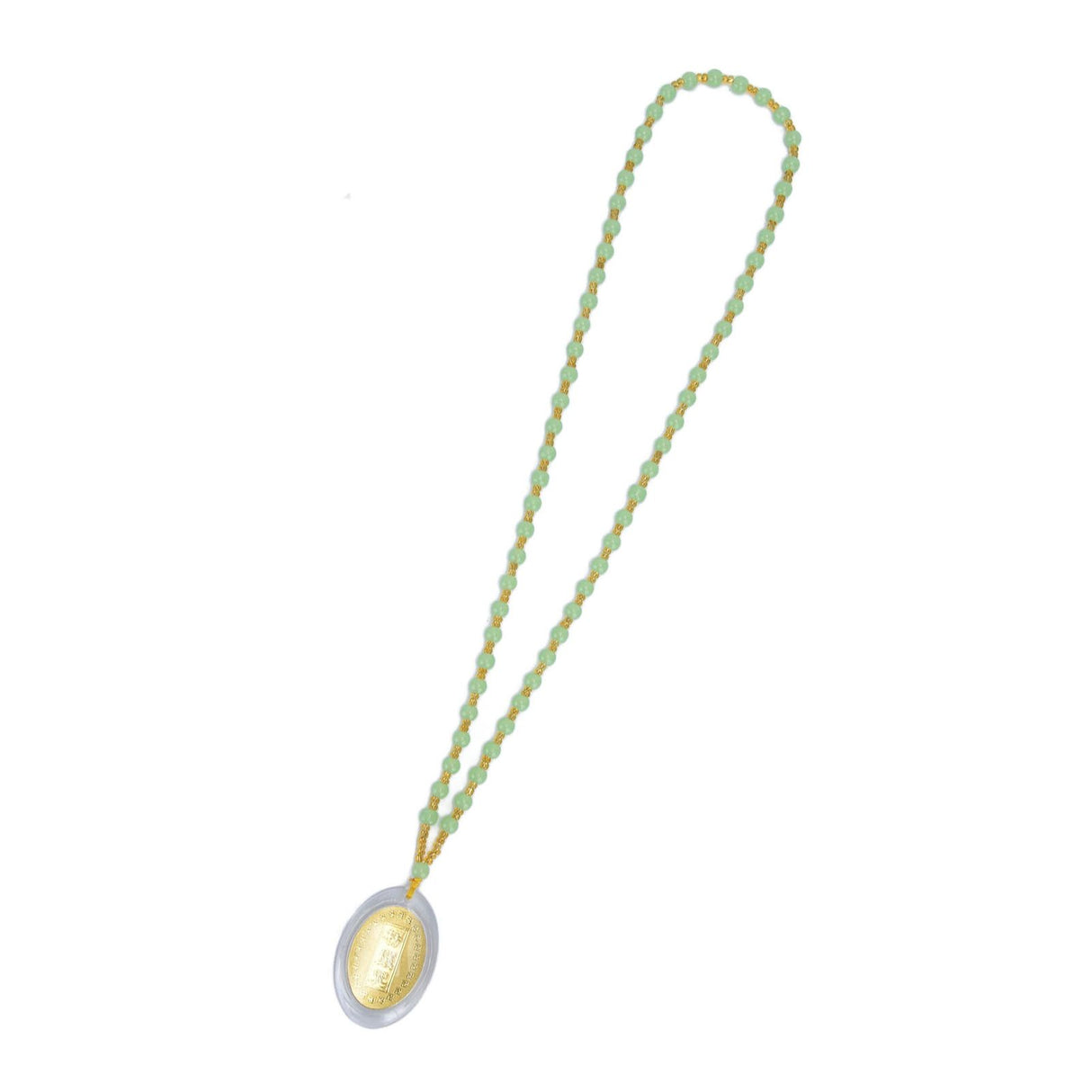 5Pcs Amulet Pendant Multi Purpose Exquisite Workmanship Simple Stylish Appearance Safe Healthy Car Pendant for DecorEmerald Green Big Bead Small Gold Bead