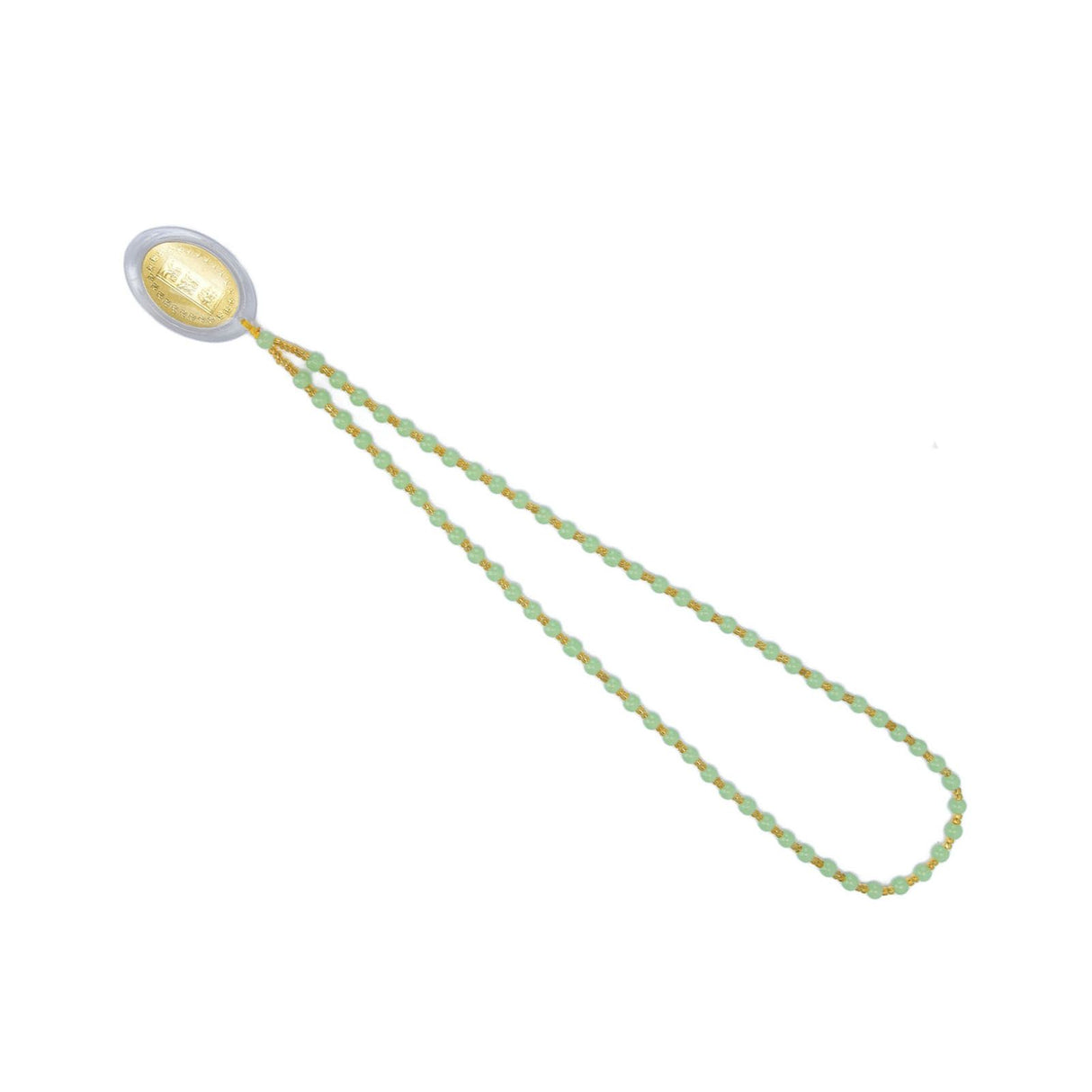 5Pcs Amulet Pendant Multi Purpose Exquisite Workmanship Simple Stylish Appearance Safe Healthy Car Pendant for DecorEmerald Green Big Bead Small Gold Bead