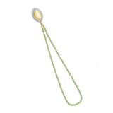 5Pcs Amulet Pendant Multi Purpose Exquisite Workmanship Simple Stylish Appearance Safe Healthy Car Pendant for DecorEmerald Green Big Bead Small Gold Bead - Rear View
