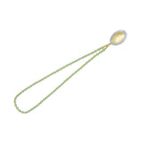5Pcs Amulet Pendant Multi Purpose Exquisite Workmanship Simple Stylish Appearance Safe Healthy Car Pendant for DecorEmerald Green Big Bead Small Gold Bead - Extra Image
