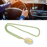 5Pcs Amulet Pendant Multi Purpose Exquisite Workmanship Simple Stylish Appearance Safe Healthy Car Pendant for DecorEmerald Green Big Bead Small Gold Bead - Extra Image
