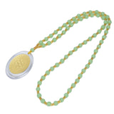 5Pcs Amulet Pendant Multi Purpose Exquisite Workmanship Simple Stylish Appearance Safe Healthy Car Pendant for DecorEmerald Green Big Bead Small Gold Bead