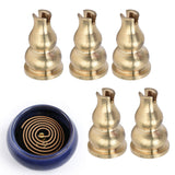 10pcs Incense Burner Gourd Shaped Brass Incense Holder for Home Office Teahouse Living Room Yoga - Extra Image
