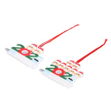 2pcs 2021 Vaccine Christmas Ornaments Hanging Personalized Christmas Tree Ornaments for Friends and FamilyFamily of Two+Seven - Front View
