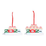 2pcs 2021 Vaccine Christmas Ornaments Hanging Personalized Christmas Tree Ornaments for Friends and FamilyFamily of Two+Seven - Side View