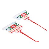 2pcs 2021 Vaccine Christmas Ornaments Hanging Personalized Christmas Tree Ornaments for Friends and FamilyFamily of Two+Seven