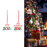 2pcs 2021 Vaccine Christmas Ornaments Hanging Personalized Christmas Tree Ornaments for Friends and FamilyFamily of Two+Seven - Extra Image