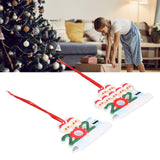 2pcs 2021 Vaccine Christmas Ornaments Hanging Personalized Christmas Tree Ornaments for Friends and FamilyFamily of Two+Seven - Extra Image
