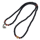 Beaded Bracelets Good Luck Natural Obsidian Bracelets for Women Men Health Wealth Money Feng Shui Jewelry - Side View