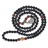 Beaded Bracelets Good Luck Natural Obsidian Bracelets for Women Men Health Wealth Money Feng Shui Jewelry - 45-Degree Angle