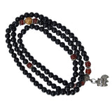 Beaded Bracelets Good Luck Natural Obsidian Bracelets for Women Men Health Wealth Money Feng Shui Jewelry - Extra Image