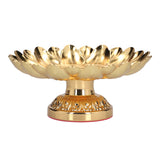 Fruit Tray Retro Style Flat Glossy Durable Alloy Decorative Plate for Temples Sacrifices Home Decoration - Side View