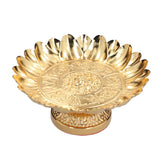 Fruit Tray Retro Style Flat Glossy Durable Alloy Decorative Plate for Temples Sacrifices Home Decoration