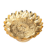 Fruit Tray Retro Style Flat Glossy Durable Alloy Decorative Plate for Temples Sacrifices Home Decoration