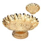 Fruit Tray Retro Style Flat Glossy Durable Alloy Decorative Plate for Temples Sacrifices Home Decoration