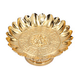 Fruit Tray Retro Style Flat Glossy Durable Alloy Decorative Plate for Temples Sacrifices Home Decoration - Close-Up Angle