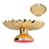 Fruit Tray Retro Style Flat Glossy Durable Alloy Decorative Plate for Temples Sacrifices Home Decoration