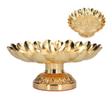 Fruit Tray Retro Style Flat Glossy Durable Alloy Decorative Plate for Temples Sacrifices Home Decoration