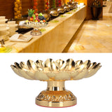 Fruit Tray Retro Style Flat Glossy Durable Alloy Decorative Plate for Temples Sacrifices Home Decoration