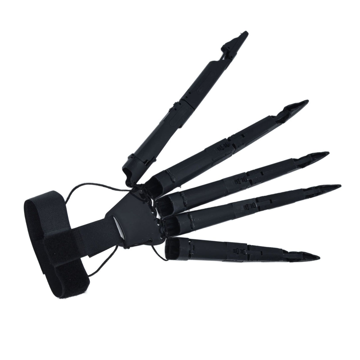 Halloween Articulated Fingers 3 Dimensions Printed Articulated Finger Extensions for Halloween Party CosplayBlack Right Hand