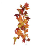 Decorative Artificial Maple Garland Fall Leaf Garland Decoration Thanksgiving Halloween Fake Maple VineTwo Leaf Maple Leaf 7 Leaf Loop