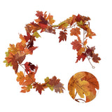 Decorative Artificial Maple Garland Fall Leaf Garland Decoration Thanksgiving Halloween Fake Maple VineTwo Leaf Maple Leaf 7 Leaf Loop