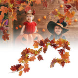 Decorative Artificial Maple Garland Fall Leaf Garland Decoration Thanksgiving Halloween Fake Maple VineTwo Leaf Maple Leaf 7 Leaf Loop