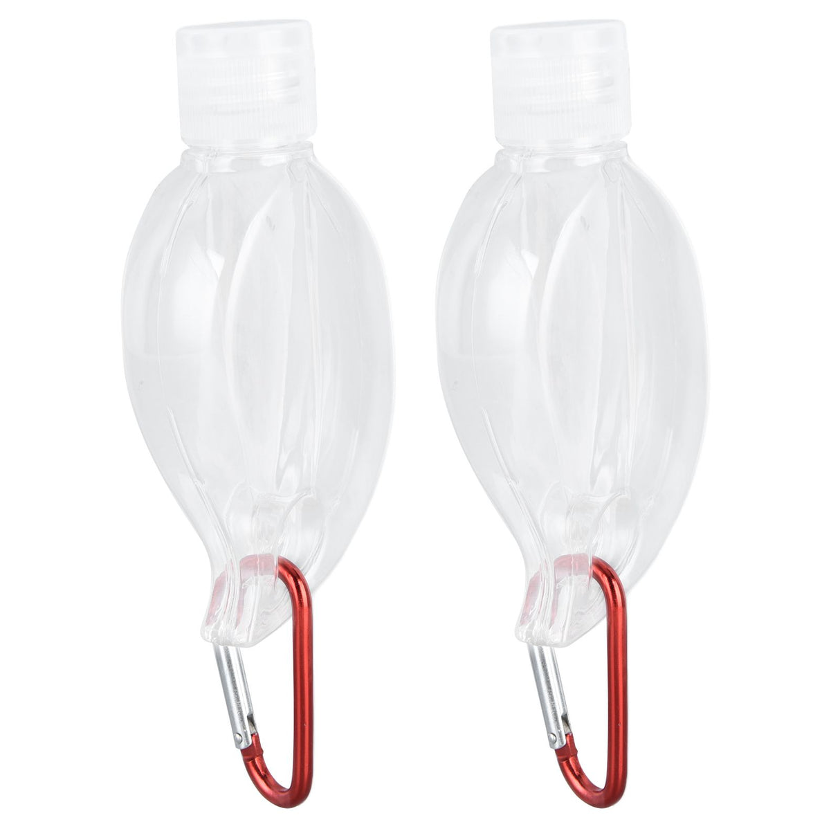 2Set 50ml Travel Bottle with Keychain Flip Cap Plastic Liquid Bottle Refillable Leakproof Transparent Squeeze ContainerMaple Leaf