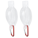 2Set 50ml Travel Bottle with Keychain Flip Cap Plastic Liquid Bottle Refillable Leakproof Transparent Squeeze ContainerMaple Leaf