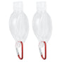 2Set 50ml Travel Bottle with Keychain Flip Cap Plastic Liquid Bottle Refillable Leakproof Transparent Squeeze ContainerMaple Leaf
