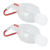 2Set 50ml Travel Bottle with Keychain Flip Cap Plastic Liquid Bottle Refillable Leakproof Transparent Squeeze ContainerMaple Leaf