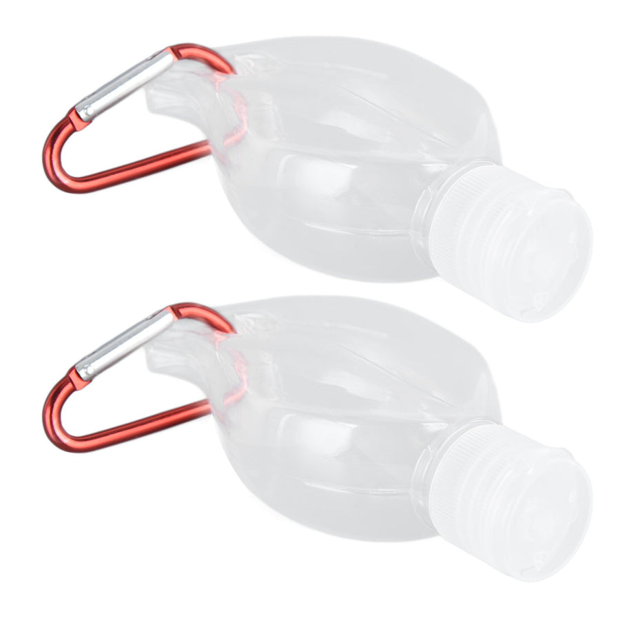 2Set 50ml Travel Bottle with Keychain Flip Cap Plastic Liquid Bottle Refillable Leakproof Transparent Squeeze ContainerMaple Leaf