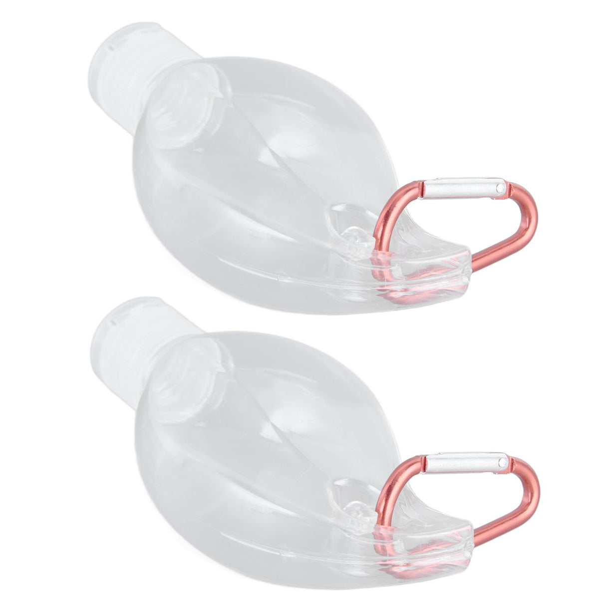 2Set 50ml Travel Bottle with Keychain Flip Cap Plastic Liquid Bottle Refillable Leakproof Transparent Squeeze ContainerMaple Leaf