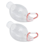 2Set 50ml Travel Bottle with Keychain Flip Cap Plastic Liquid Bottle Refillable Leakproof Transparent Squeeze ContainerMaple Leaf