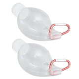 2Set 50ml Travel Bottle with Keychain Flip Cap Plastic Liquid Bottle Refillable Leakproof Transparent Squeeze ContainerMaple Leaf - Side View