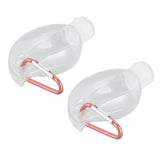 2Set 50ml Travel Bottle with Keychain Flip Cap Plastic Liquid Bottle Refillable Leakproof Transparent Squeeze ContainerMaple Leaf - Top-Down View