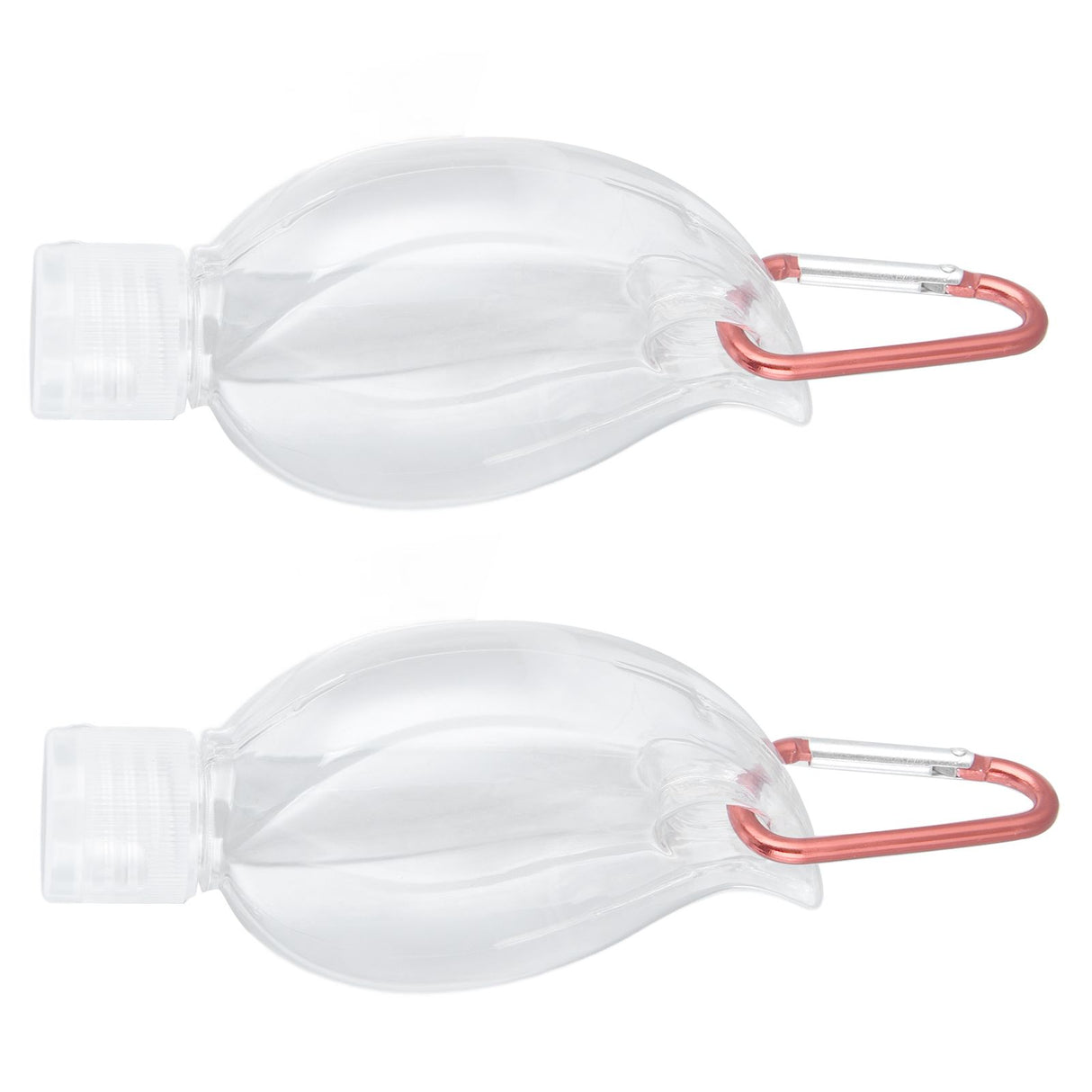 2Set 50ml Travel Bottle with Keychain Flip Cap Plastic Liquid Bottle Refillable Leakproof Transparent Squeeze ContainerMaple Leaf