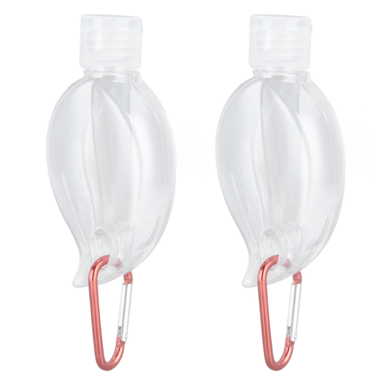 2Set 50ml Travel Bottle with Keychain Flip Cap Plastic Liquid Bottle Refillable Leakproof Transparent Squeeze ContainerMaple Leaf
