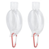 2Set 50ml Travel Bottle with Keychain Flip Cap Plastic Liquid Bottle Refillable Leakproof Transparent Squeeze ContainerMaple Leaf