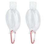 2Set 50ml Travel Bottle with Keychain Flip Cap Plastic Liquid Bottle Refillable Leakproof Transparent Squeeze ContainerMaple Leaf