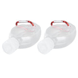 2Set 50ml Travel Bottle with Keychain Flip Cap Plastic Liquid Bottle Refillable Leakproof Transparent Squeeze ContainerMaple Leaf - Close-Up Angle