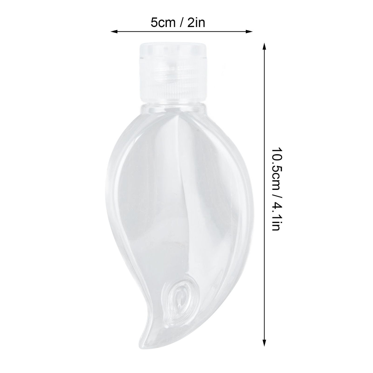2Set 50ml Travel Bottle with Keychain Flip Cap Plastic Liquid Bottle Refillable Leakproof Transparent Squeeze ContainerMaple Leaf