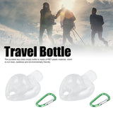 2Set 50ml Travel Bottle with Keychain Flip Cap Plastic Liquid Bottle Refillable Leakproof Transparent Squeeze ContainerHeart Shaped - Extra Image