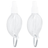 2 Pcs 50ml Travel Keychain Bottles Portable Plastic Clear Leakproof Refillable Empty Squeeze Container for Hand SoapMaple Leaf