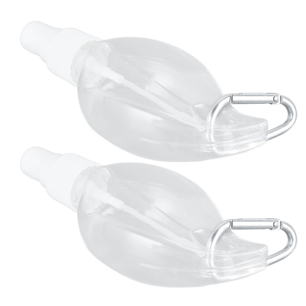 2 Pcs 50ml Travel Keychain Bottles Portable Plastic Clear Leakproof Refillable Empty Squeeze Container for Hand SoapMaple Leaf