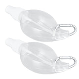 2 Pcs 50ml Travel Keychain Bottles Portable Plastic Clear Leakproof Refillable Empty Squeeze Container for Hand SoapMaple Leaf