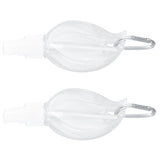 2 Pcs 50ml Travel Keychain Bottles Portable Plastic Clear Leakproof Refillable Empty Squeeze Container for Hand SoapMaple Leaf