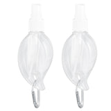 2 Pcs 50ml Travel Keychain Bottles Portable Plastic Clear Leakproof Refillable Empty Squeeze Container for Hand SoapMaple Leaf - 45-Degree Angle